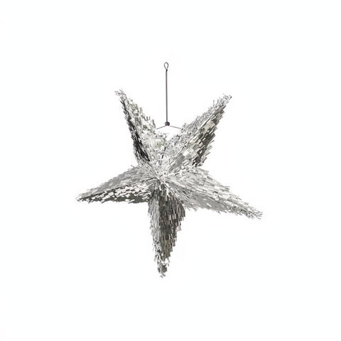 Faltbare Pinata - Stern, 68x68x30 cm, Silber PartyDeco 1