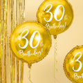 Folienballon 30th Birthday, gold, 45cm PartyDeco 5