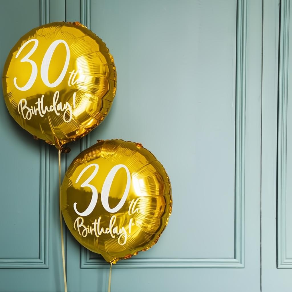 Folienballon 30th Birthday, gold, 45cm PartyDeco 6
