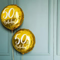 Folienballon 50th Birthday, gold, 45cm PartyDeco 4