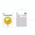 Folienballon 70th Birthday, gold, 45cm PartyDeco 5