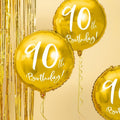 Folienballon 90th Birthday, gold, 45cm PartyDeco 2