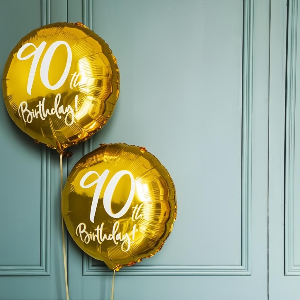 Folienballon 90th Birthday, gold, 45cm PartyDeco 4