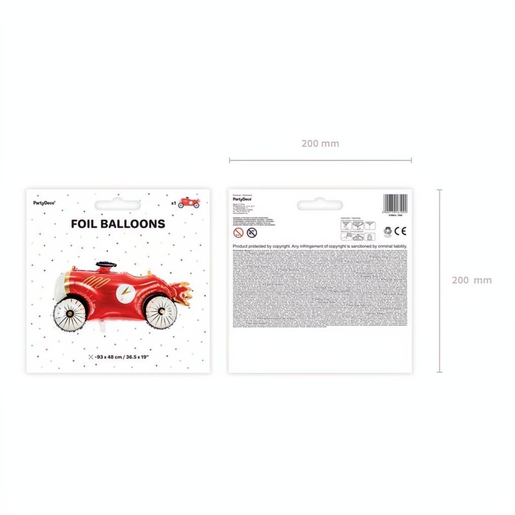 Folienballon Auto, 111x63 cm PartyDeco 7