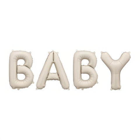 Folienballon Baby, 140x43 cm, beige PartyDeco 2
