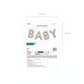 Folienballon Baby, 140x43 cm, beige PartyDeco 3