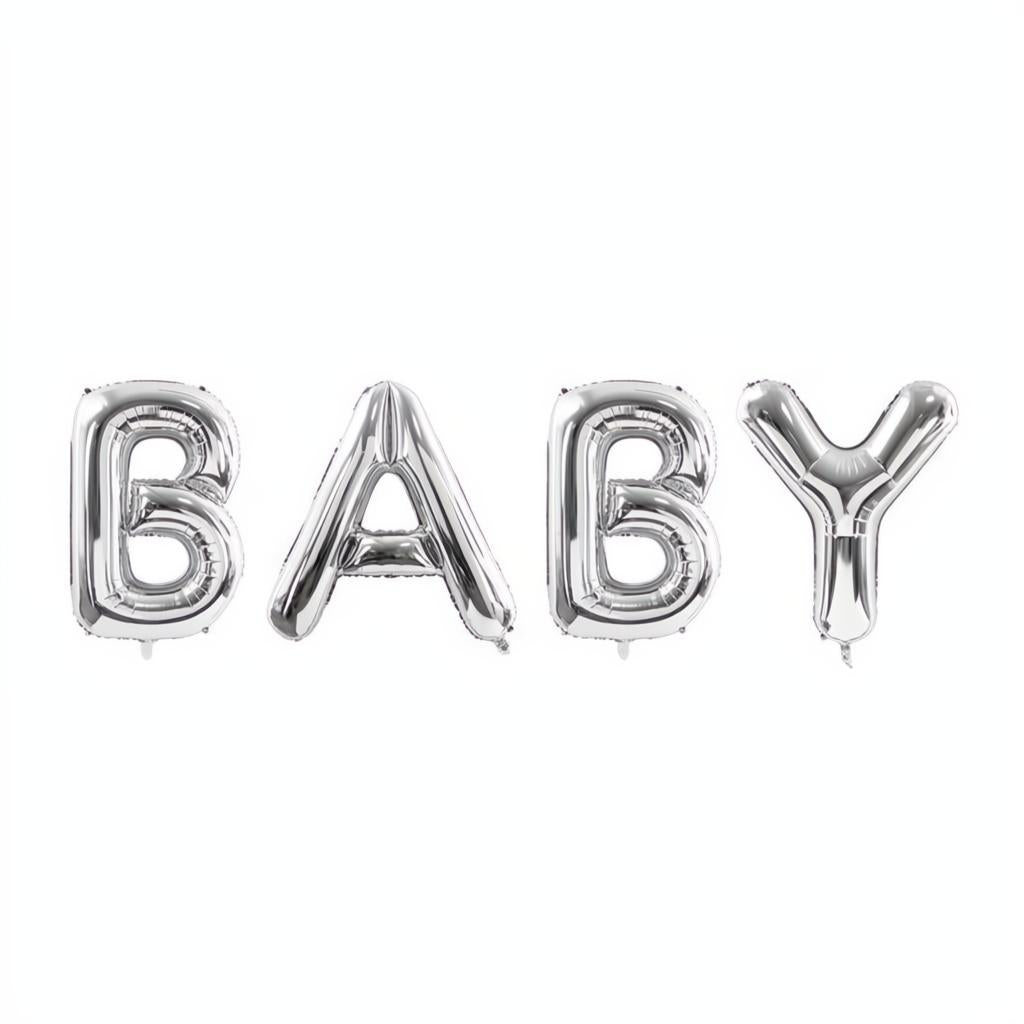 Folienballon Baby, 262x86cm, silber PartyDeco 1
