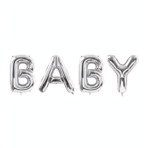 Folienballon Baby, 262x86cm, silber PartyDeco 1