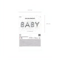 Folienballon Baby, 262x86cm, silber PartyDeco 2