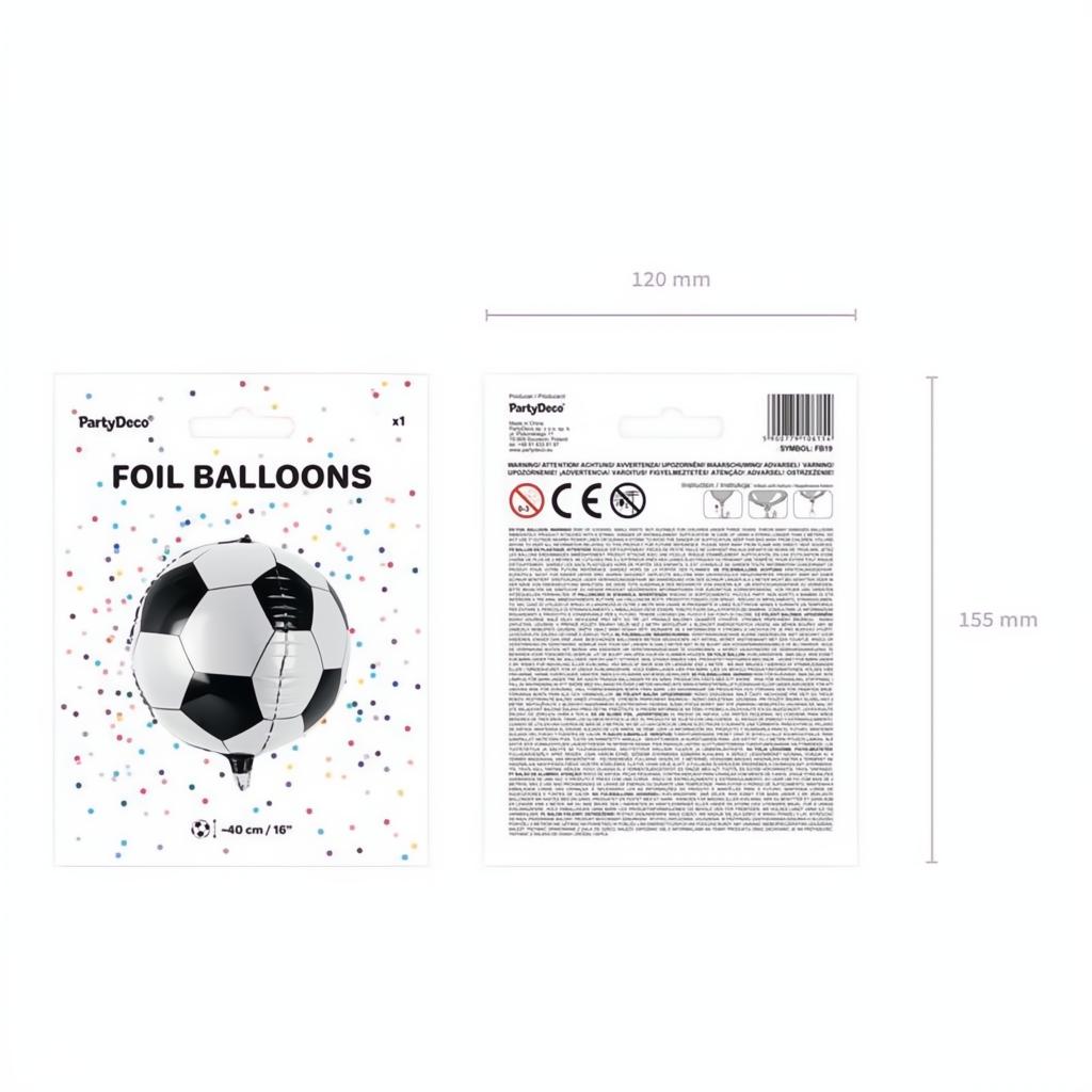 Folienballon Ball, 40cm PartyDeco 3