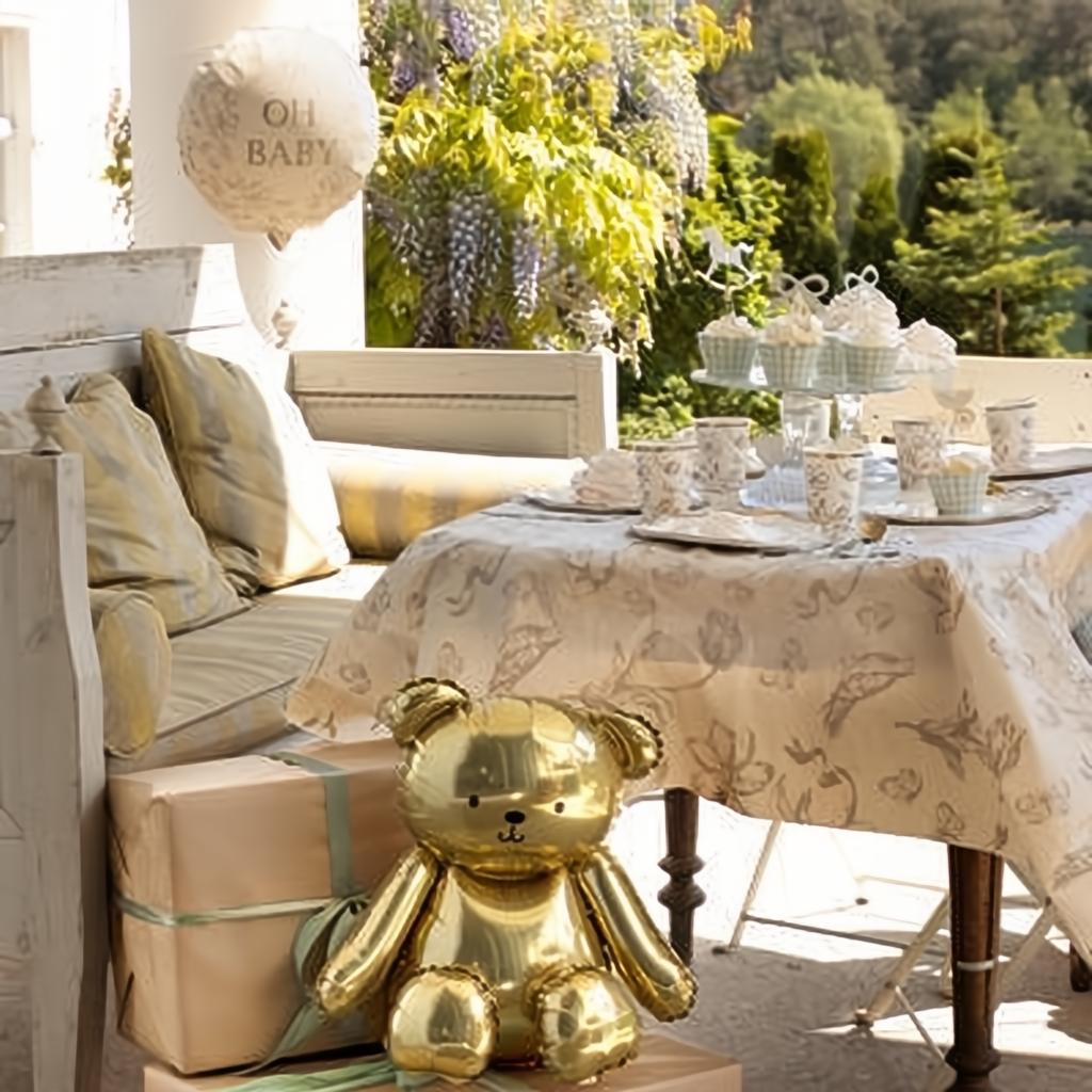 Folienballon Bär, 43x53 cm, goldfarben PartyDeco 3