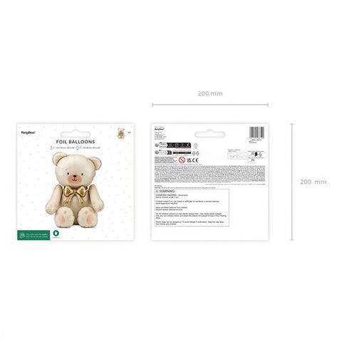 Folienballon Bär, 75x84 cm, cremefarben PartyDeco 4