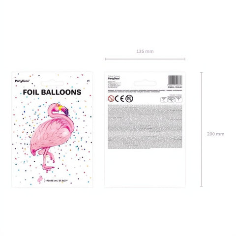 Folienballon Flamingo, rosa, 70x95cm PartyDeco 6