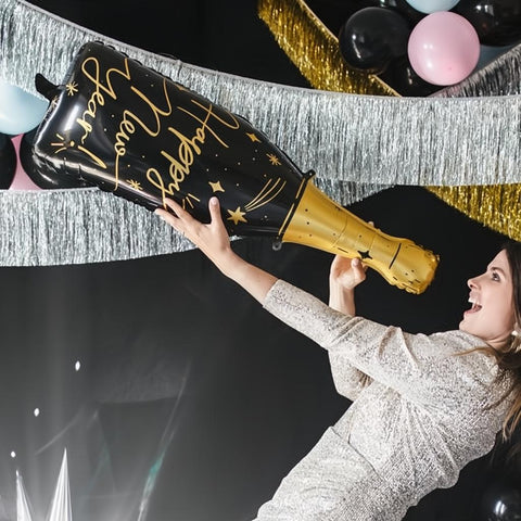 Folienballon Flasche Happy New Year, 39,5x98 cm PartyDeco 2