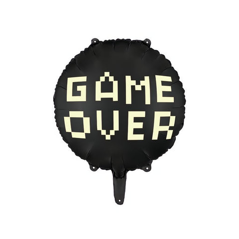Folienballon Game over, 45 cm, Schwarz PartyDeco 1