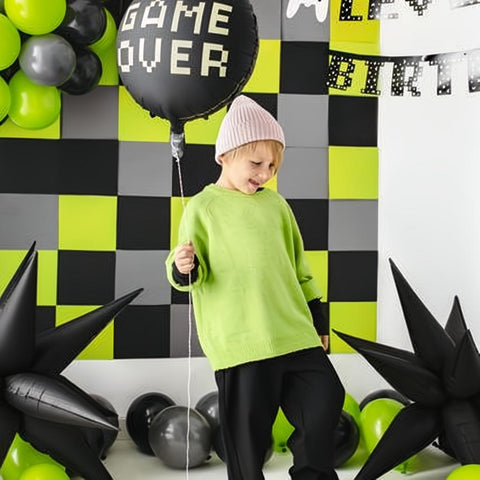 Folienballon Game over, 45 cm, Schwarz PartyDeco 5