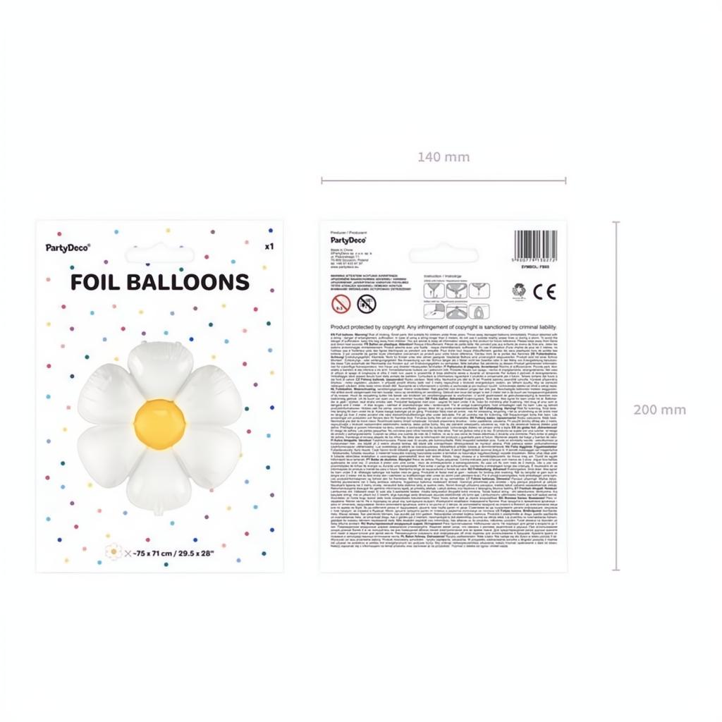 Folienballon Gänseblümchen, 97x103cm PartyDeco 8