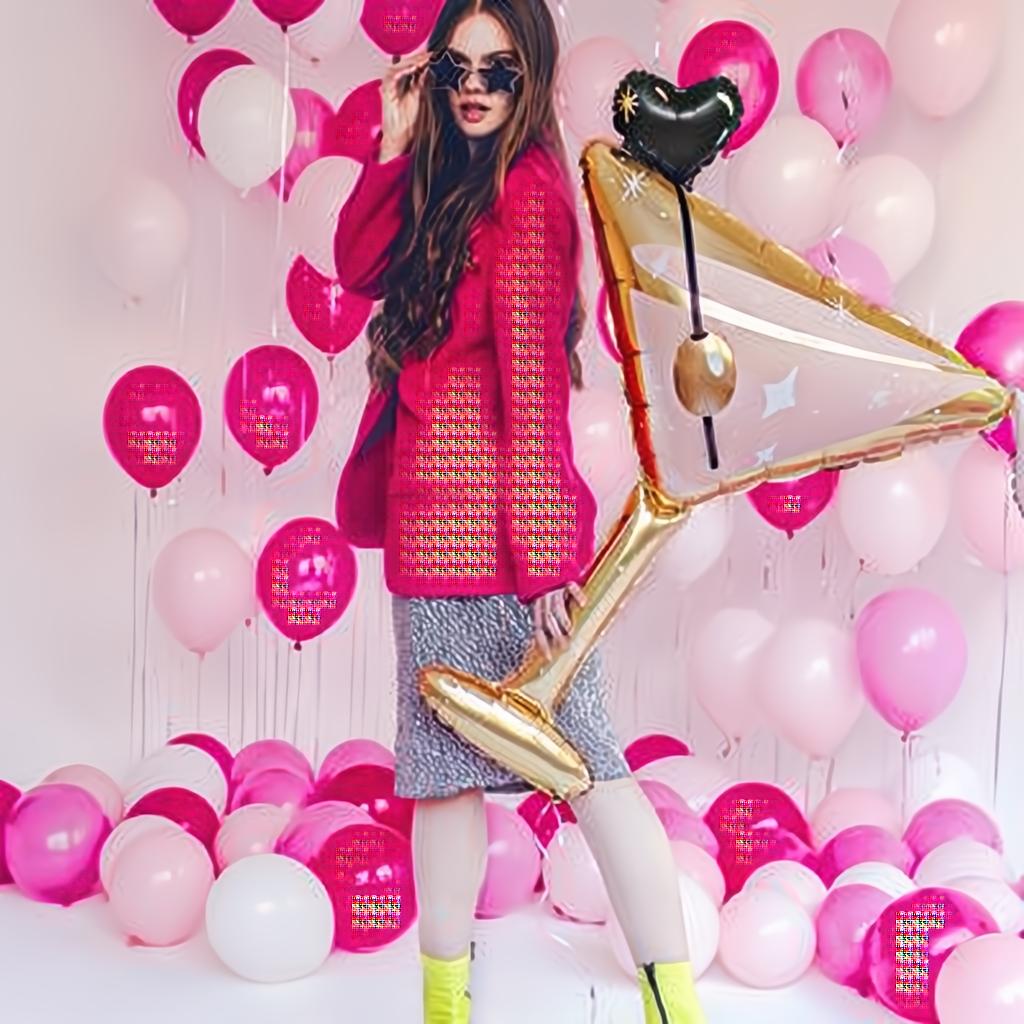 Folienballon Glas, 126x93 cm PartyDeco 5