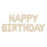 Folienballon Happy Birthday, 340x35cm, beige PartyDeco 1