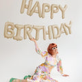 Folienballon Happy Birthday, 340x35cm, beige PartyDeco 2