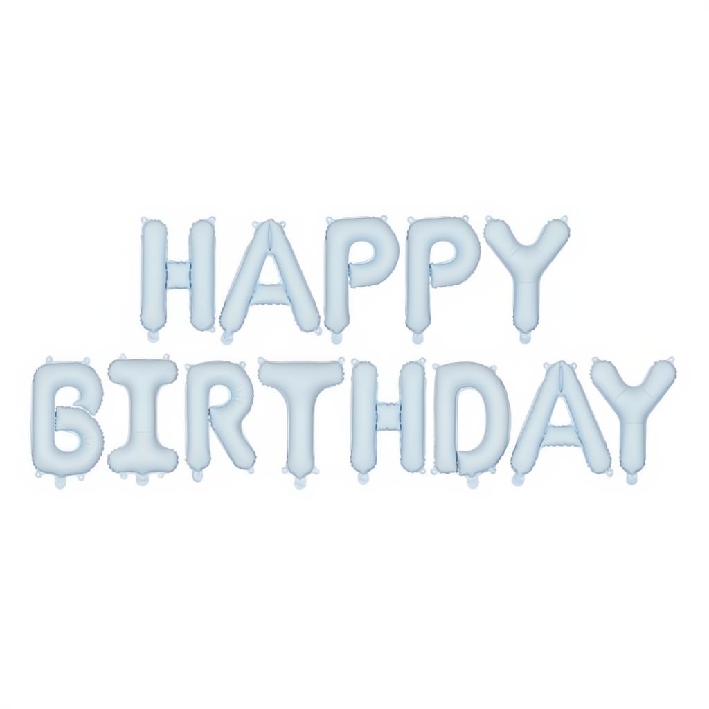 Folienballon Happy Birthday, 340x35cm, blau PartyDeco 1