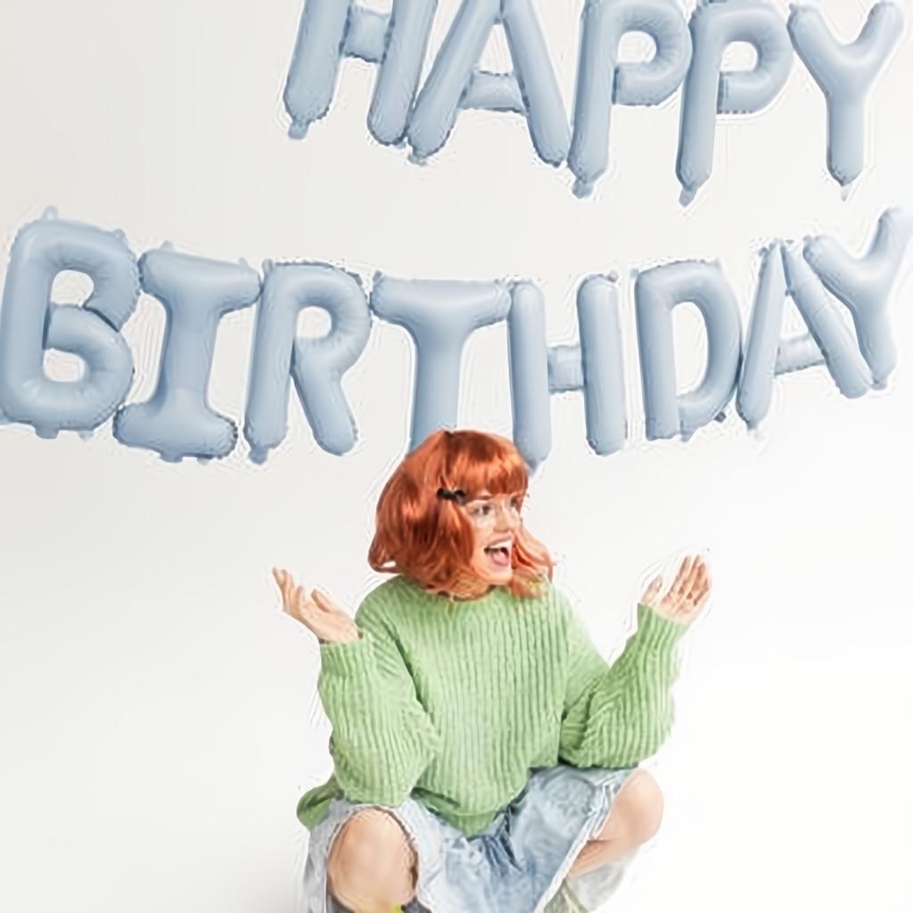 Folienballon Happy Birthday, 340x35cm, blau PartyDeco 2