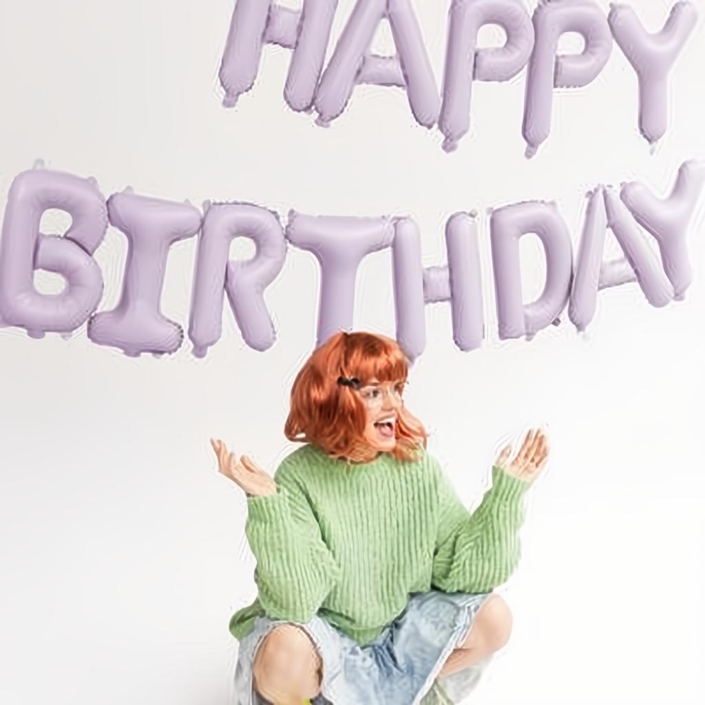 Folienballon Happy Birthday, 340x35cm, lila PartyDeco 2