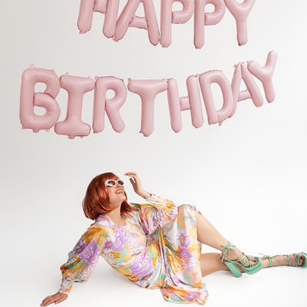 Folienballon Happy Birthday, 340x35cm, rosa PartyDeco 2