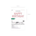 Folienballon Happy Birthday, 340x35cm, rosa PartyDeco 3