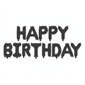 Folienballon Happy Birthday, 340x35cm, Schwarz PartyDeco 1