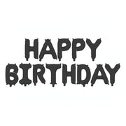 Folienballon Happy Birthday, 340x35cm, Schwarz PartyDeco 1
