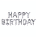 Folienballon Happy Birthday, 340x35cm, silber PartyDeco 1