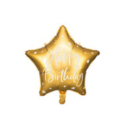 Folienballon Happy Birthday, 40cm, gold PartyDeco 1