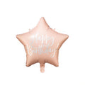 Folienballon Happy Birthday, 40cm, hell-puderrosa PartyDeco 1