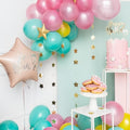 Folienballon Happy Birthday, 40cm, hell-puderrosa PartyDeco 4