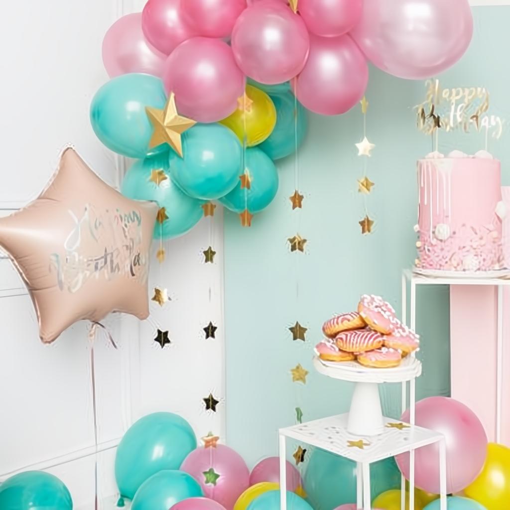 Folienballon Happy Birthday, 40cm, hell-puderrosa PartyDeco 4