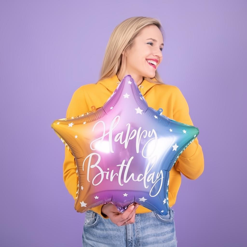 Folienballon Happy Birthday, 40cm PartyDeco 2