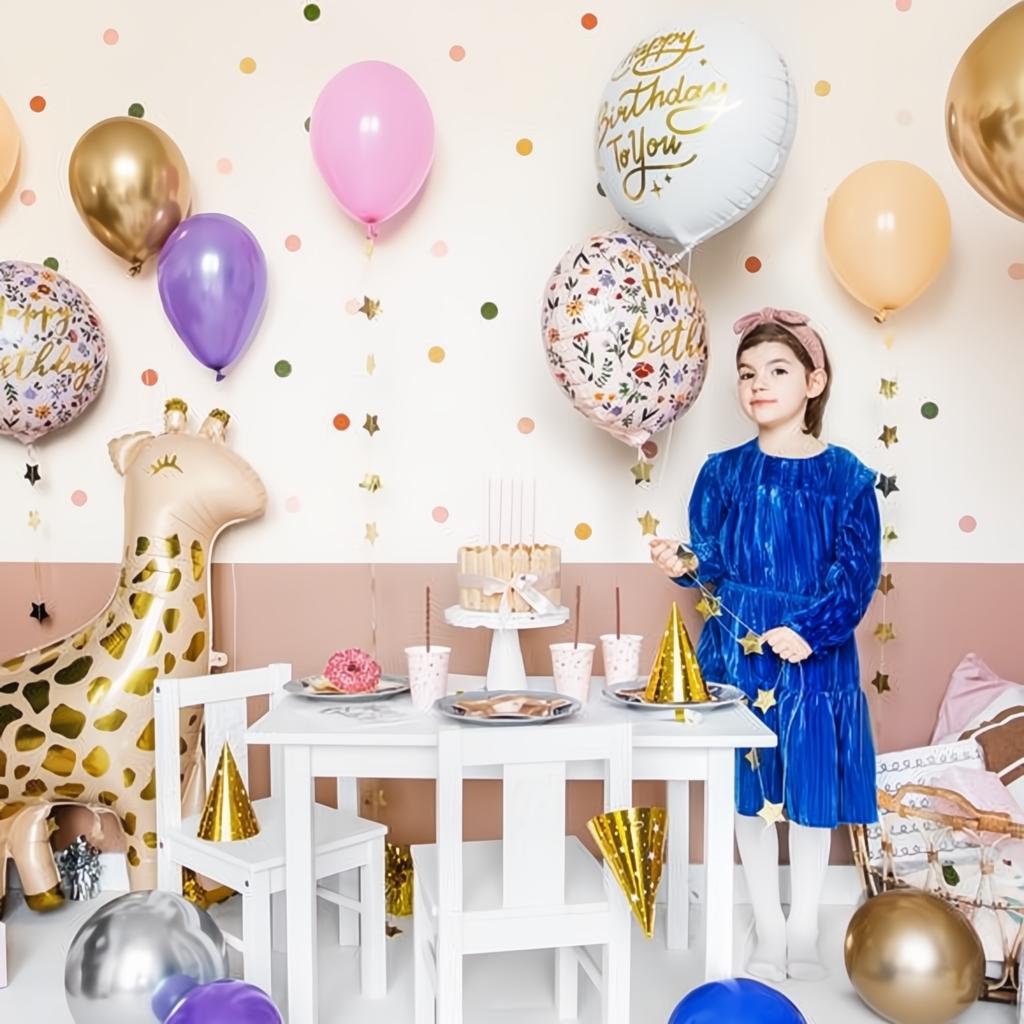 Folienballon Happy Birthday, 45cm, hellrosa PartyDeco 3