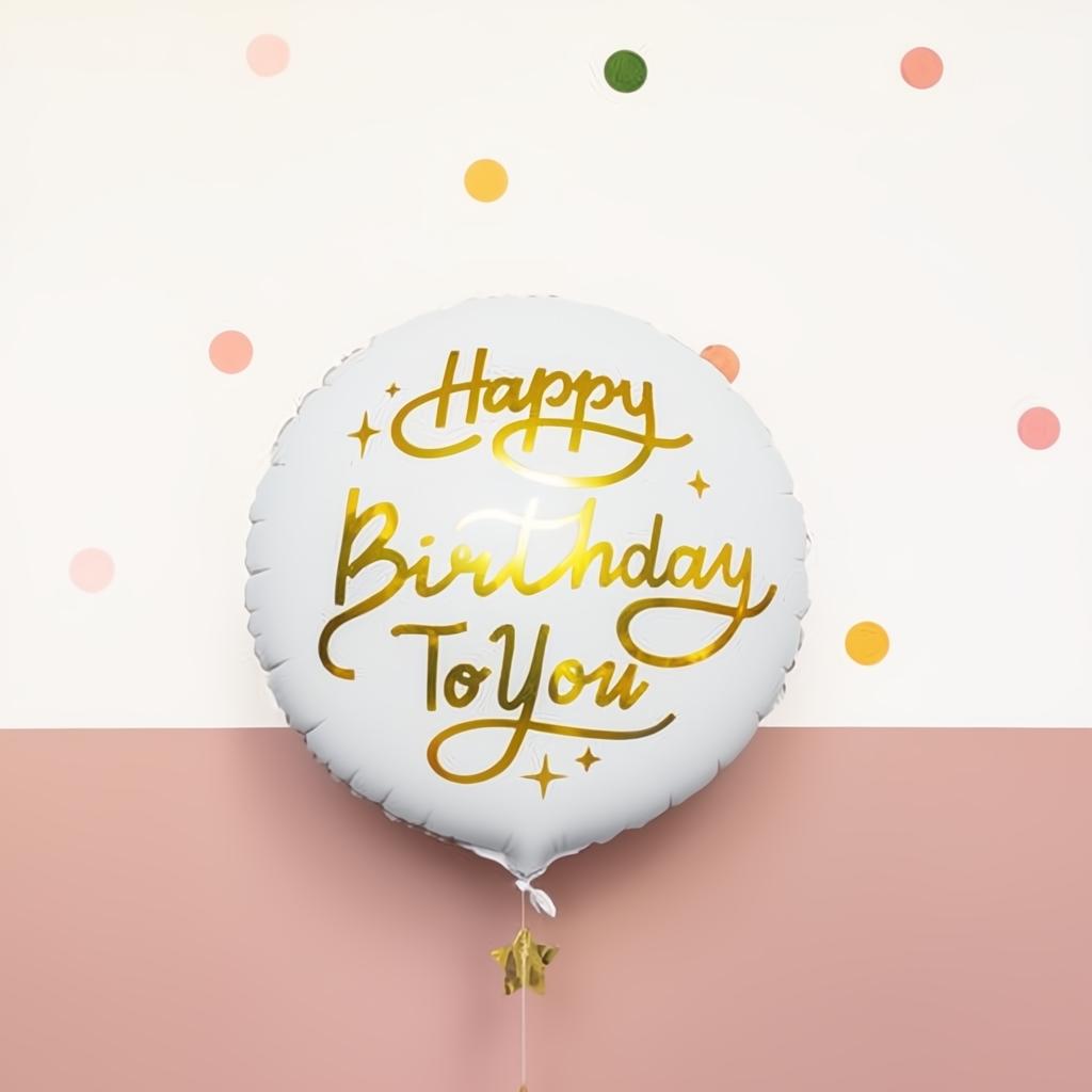 Folienballon Happy Birthday To You, 35cm, weiss PartyDeco 2