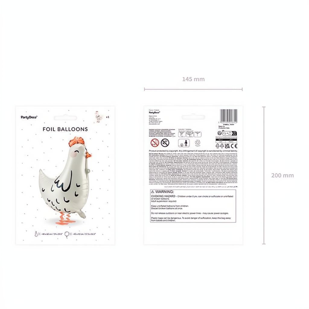 Folienballon Henne, 48x60 cm PartyDeco 7