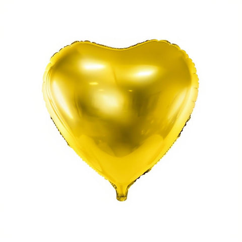 Folienballon Herz, 45cm, gold PartyDeco 1