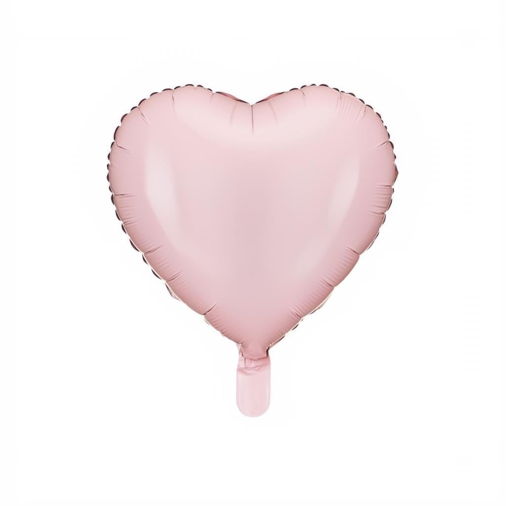 Folienballon Herz, 45cm, hellrosa PartyDeco 1