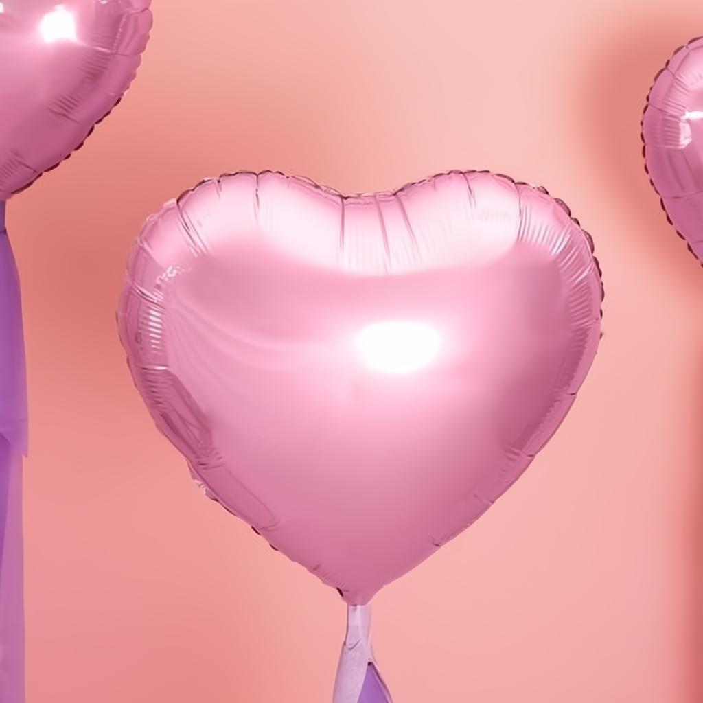 Folienballon Herz, 45cm, hellrosa PartyDeco 2