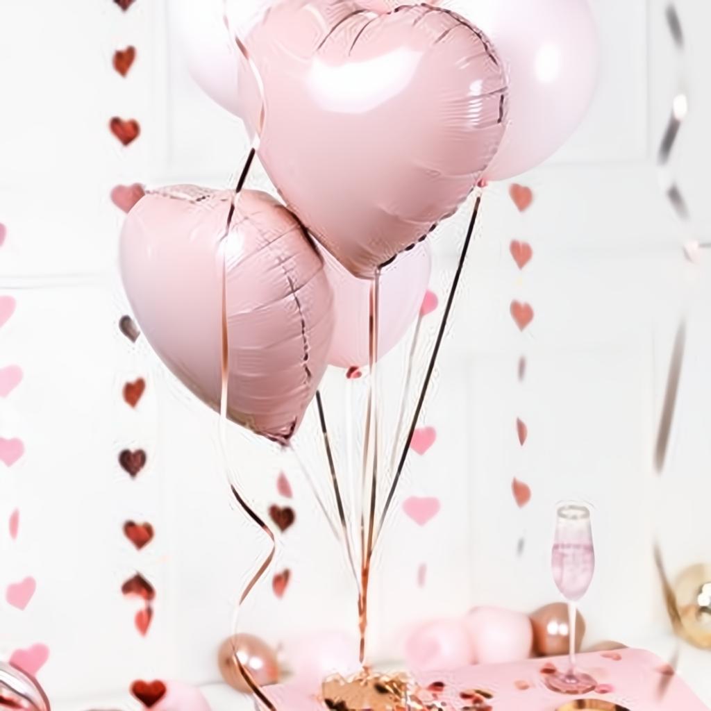 Folienballon Herz, 45cm, hellrosa PartyDeco 5