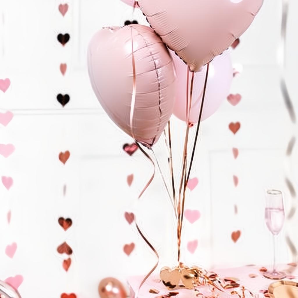 Folienballon Herz, 45cm, hellrosa PartyDeco 6