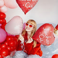 Folienballon Herz, 45cm, hellrosa PartyDeco 7