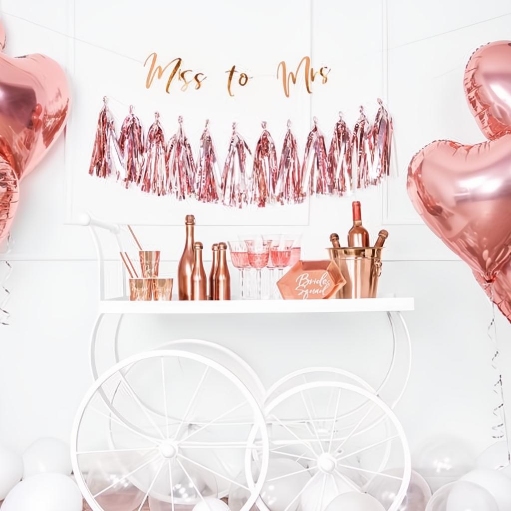 Folienballon Herz, 45cm, roségold PartyDeco 4