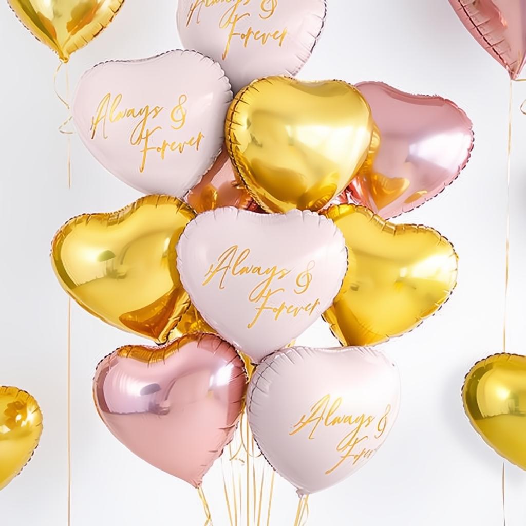 Folienballon Herz, 45cm, roségold PartyDeco 5