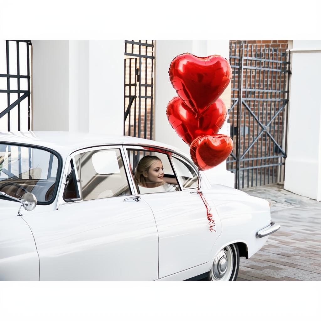 Folienballon Herz, 45cm, rot PartyDeco 3