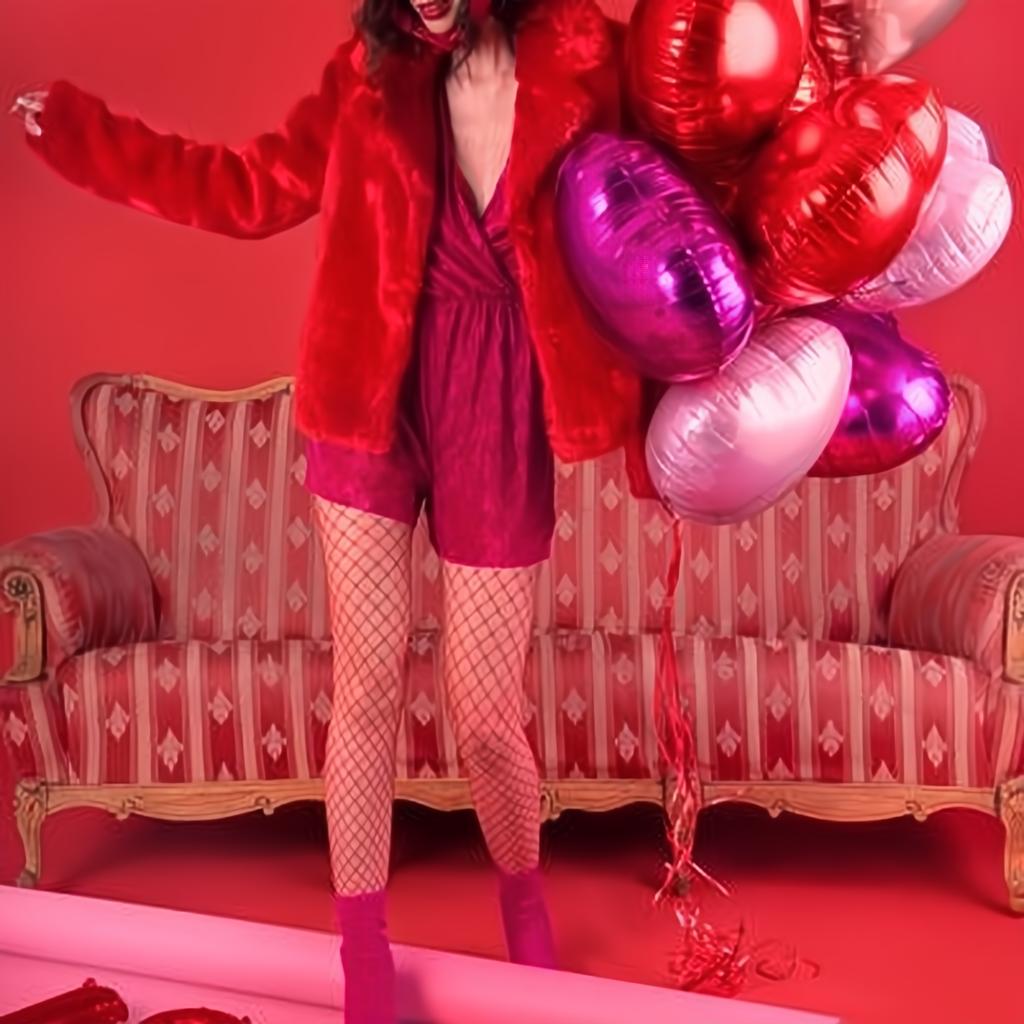 Folienballon Herz, 45cm, rot PartyDeco 4